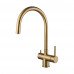 Смеситель для кухни Heller, брашированное золото, He213218-BG, Paulmark 