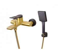 Смеситель для ванны и душа ЭЛЕМЕНТ EL03GB золотой черный Bronze de Luxe 