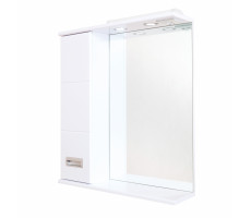 Шкаф-зеркало Onika Балтика 67 белый, левый, с подсветкой 206701 