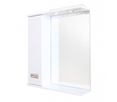 Шкаф-зеркало Onika Балтика 67 белый, левый, с подсветкой 206701 
