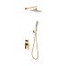 Смеситель встроенный Venturo + верхний душ + ручной душ ЗОЛОТО Boheme 384 