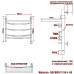 Полотенцесушитель Электрический Ника ARC ЛД (Г2) ВП 50/40 левый тэн хром 