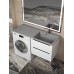 Раковина над стиральной машиной Uperwood Cosmos Quartz 120 см, правая, крыло слева, серый шелк RCosmos120RS 