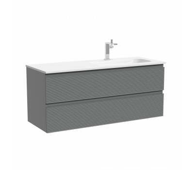 Тумба подвесная SANCOS Folk правая 1195х445х500, c двумя ящиками оснащенными доводчиками, Ergraut soft, арт.FL120RES Тумба подвесная SANCOS Folk правая 1195х445х500, c двумя ящиками оснащенными доводчиками, Ergraut soft, арт.FL120RES