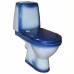 Унитаз - компакт Rosa "Премьер" ободковый, 2-х режимная арматура, синий декор CS00094172 