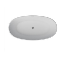 Ванна из искусственного камня 180х93 Azario SOLID SURFACE YL6045 с хромированным сифоном