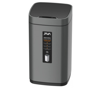 Сенсорное ведро 12 л JAVA S-883-12Q графит 