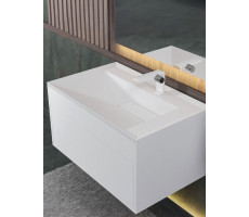 Раковина для ванной 80 Uperwood Lotus Quartz кварцевая белая (жасмин) матовая 29192030 Раковина для ванной 80 Uperwood Lotus Quartz кварцевая белая (жасмин) матовая 29192030