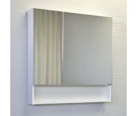 Зеркало-шкаф Comforty Никосия-80 белый глянец 