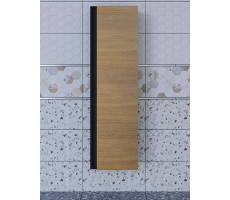Шкаф-пенал для ванной подвесной Uperwood Barsa 35х28х120 см, черный/дуб сонома 293020545 