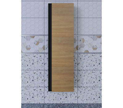 Шкаф-пенал для ванной подвесной Uperwood Barsa 35х28х120 см, черный/дуб сонома 293020545 Шкаф-пенал для ванной подвесной Uperwood Barsa 35х28х120 см, черный/дуб сонома 293020545