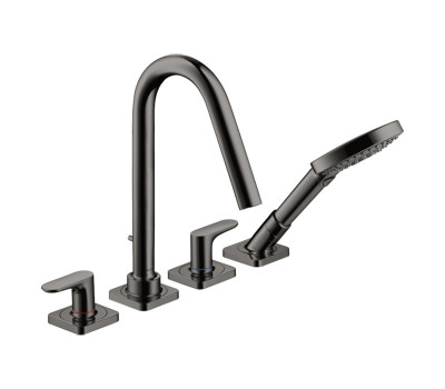 Смеситель для ванны Axor Citterio M 34454330 полированный черный хром 