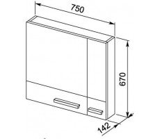 Зеркало-шкаф Aquanet Нота 75 белый Зеркало-шкаф Aquanet Нота 75 белый