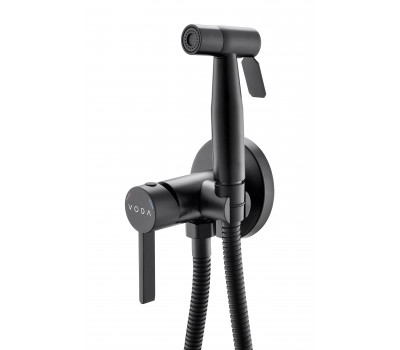 Смеситель Vessel скрытого монтажа с гигиеническим душем черный VSL01B VODA 