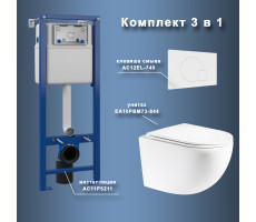 Комплект Maretti 3 в 1: унитаз EA10PBM73-844, инсталляция AC11P5211, кнопка AC12EL-740 