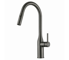 Смеситель для кухни с выдвижным изливом и режимом душ GAPPO G4398-41, оружейная сталь Смеситель для кухни с выдвижным изливом и режимом душ GAPPO G4398-41, оружейная сталь