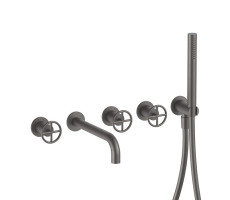 Смеситель для ванны Fantini Fontane Bianche 47 P5 P019B Gun metal Смеситель для ванны Fantini Fontane Bianche 47 P5 P019B Gun metal