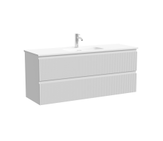 Тумба подвесная SANCOS Snob R 1195х390х500, c двумя ящиками оснащенными доводчиками, Bianco, арт.SNR120/39W 