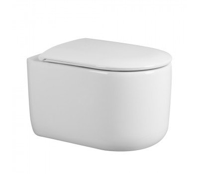 Унитаз ABBER Bequem AC1129 подвесной белый, безободковый, смыв торнадо Унитаз ABBER Bequem AC1129 подвесной белый, безободковый, смыв торнадо