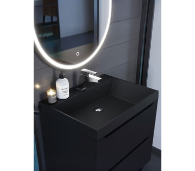 Раковина для ванной 60 см, Uperwood Classic Quartz, кварцевая, черная матовая, уголь 291030002 Раковина для ванной 60 см, Uperwood Classic Quartz, кварцевая, черная матовая, уголь 291030002