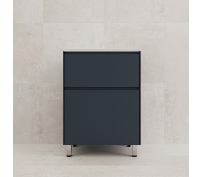 Тумба напольная Style Line ЛИМА 60 эмаль c раковиной LINE 60 2 ящика PLUS графит 