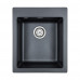 Мойка кварцевая LEER, PM104249-BLM, черный металлик, 415х490 мм, Paulmark 