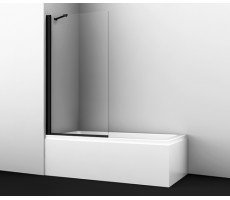 Стеклянные шторки WasserKRAFT Berkel 48P 48P01-80 BLACK Fixed черный матовый 