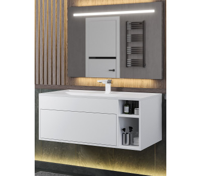 Тумба с раковиной для ванной подвесная Uperwood Lotus Premium 100х50х44 см, белая 39340207463 Тумба с раковиной для ванной подвесная Uperwood Lotus Premium 100х50х44 см, белая 39340207463