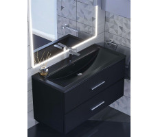 Раковина для ванной кварцевая Uperwood Foster Quartz 100х45,5х17,5 см, черная матовая, космос 291030047 Раковина для ванной кварцевая Uperwood Foster Quartz 100х45,5х17,5 см, черная матовая, космос 291030047
