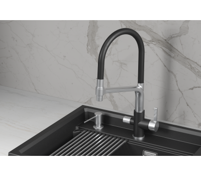 Смеситель для кухни GRANULA 5083, ШВАРЦ 
