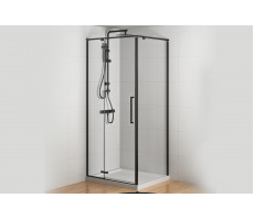 Душевой угол BERN-V RB100x90х195-T-BL (прозрачное) черный 