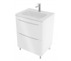Тумба напольная Style Line Бергамо мини 60 (2 ящика) Люкс Плюс антискрейтч белый глянец с раковиной Каре Люкс МИНИ 600х350 СС-00002511 Тумба напольная Style Line Бергамо мини 60 (2 ящика) Люкс Плюс антискрейтч белый глянец с раковиной Каре Люкс МИНИ 600х350 СС-00002511
