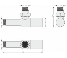 Вентиль Сунержа G 1/2" НР х G 1/2" НР угловой цилиндр цвет-золото 03-1400-1212 
