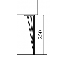 Ножки LUCIDO для Пенал Armadi Artа золото пара 775-025-G 