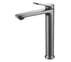 Смеситель для раковины высокий Shevanik S4311T, оружейная сталь