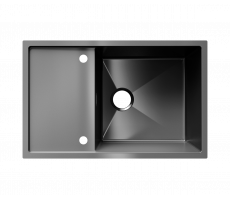 Мойка ULGRAN STEEL 780 Х 500, цвет «черная брашированная сталь» US 780-002 