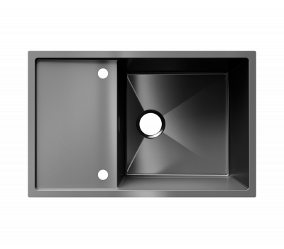 Мойка ULGRAN STEEL 780 Х 500, цвет «черная брашированная сталь» US 780-002 