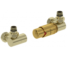 Терморегулятор Сунержа автоматический 3D G 1/2" НР х G 3/4" НГ набор правый цвет-шампань/золото 020-1422-0000 
