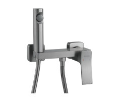 Гигиенический душ со смесителем Shevanik S4005T-1, оружейная сталь