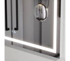 Универсальное зеркало с контурной Led-подсветкой, часами и косметическим зеркалом, 55 см AM.PM Gem M91AMOX0553WG  
