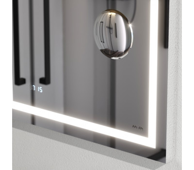 Универсальное зеркало с контурной Led-подсветкой, часами и косметическим зеркалом, 55 см AM.PM Gem M91AMOX0553WG  