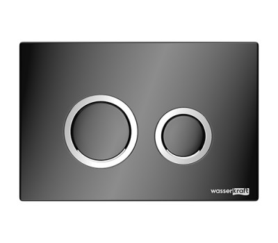 Кнопка смыва WasserKRAFT  PB01 черный матовый/хром 
