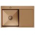 Кухонная мойка 78х50  лев. вып 3 1/2  MIXLINE PRO 20см с сифоном бронза 552921 бронза 