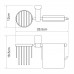 Держатель туалетной бумаги и освежителя WasserKRAFT Leine K-5000 WHITE 5059W белый матовый/хром 