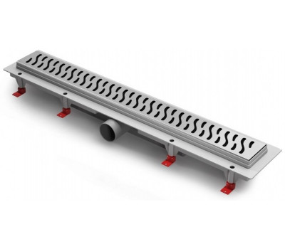 Водоотводящий пластиковый желоб AZARIO D40 боковой слив с решеткой Harmony 950 мм AZ-CH 950 H 