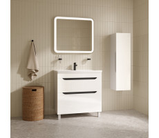 Тумба с умывальником, напольная, 80 см, белый, Ray, IDDIS, RAY80WFi95K Тумба с умывальником, напольная, 80 см, белый, Ray, IDDIS, RAY80WFi95K