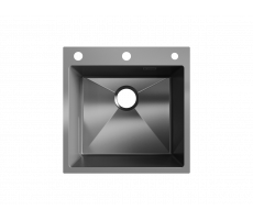 Мойка ULGRAN STEEL 500 Х 500, цвет «черная брашированная сталь»  US 500х500-002 