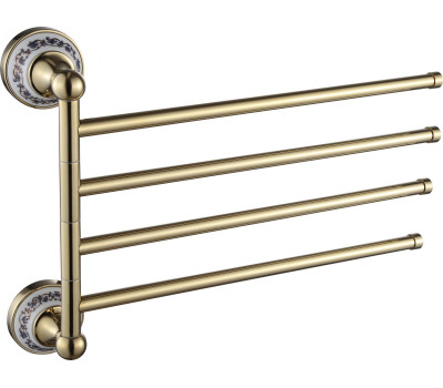 Держатель для полотенец поворотный 4-ой Savol 68b S-06804B золото 