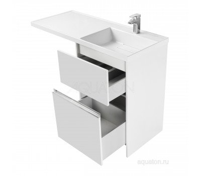 Тумба под раковину 120см Aquaton Лондри 600 белый 1A235901LH010 