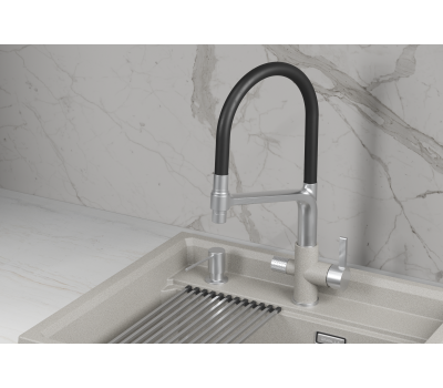 Смеситель для кухни GRANULA 5083, БАЗАЛЬТ 